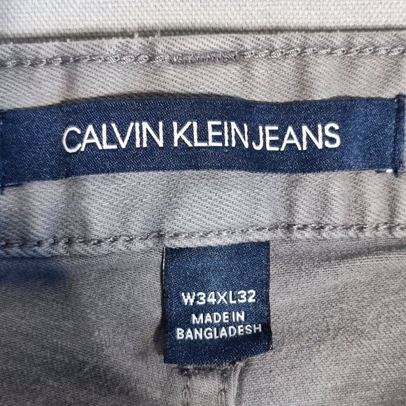 Calvin Klein Jeans straight leg men's size 34 X 32 grey colour - Picture 6 of 13